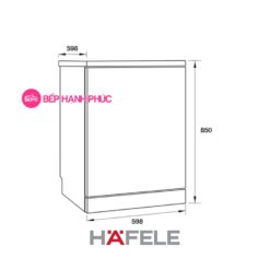 Máy rửa chén netro Hafele HDW-F60F - Độc lập 15 bộ 9 lít/ 1 lần rửa 7 Máy rữa chén netro Hafele HDW-F60F